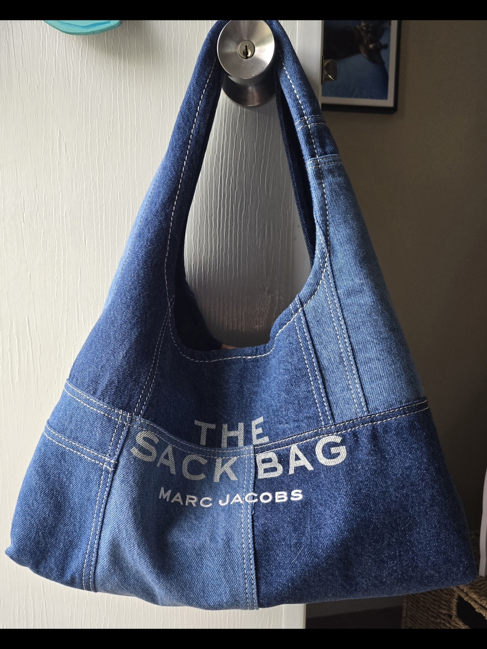 Marc Jacobs Denim Hobo Sack Bag - Blue